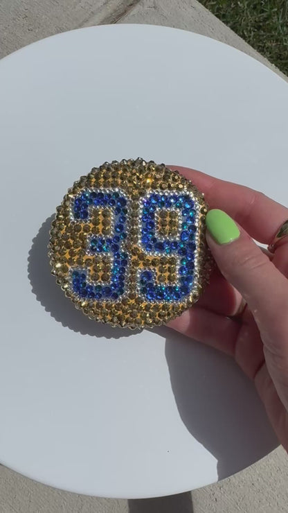 Full Rhinestone Pinback Button