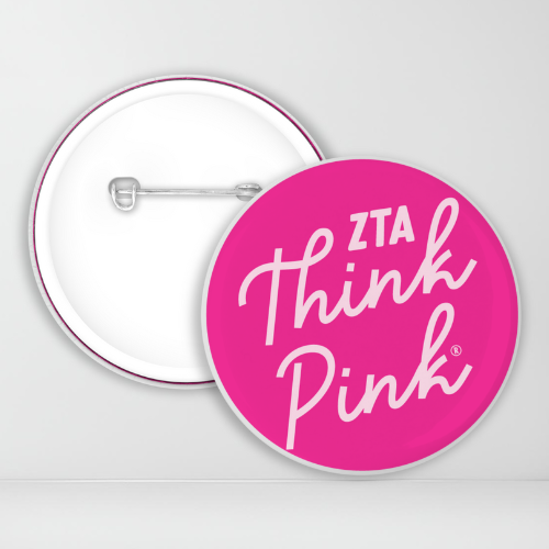 Pink Ta Zta Think Pink Logo Zeta Tau Alpha Fraternity | Think Pink® Ribbon